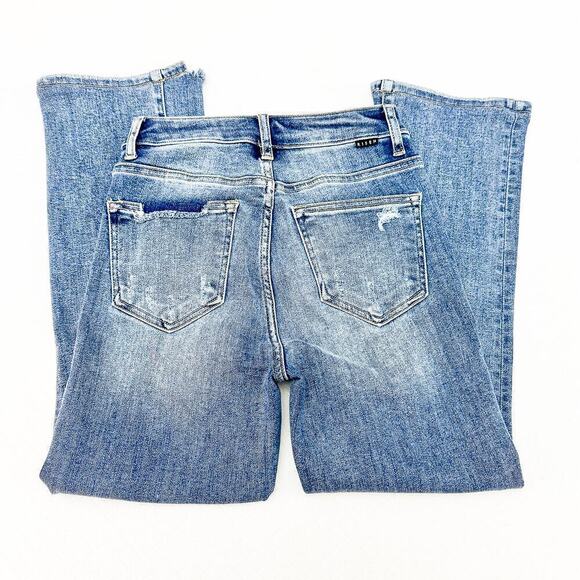 Risen Ripped Distressed Ripped Bootcut Flared Denim Jeans Size 0/24 - Picture 5 of 9